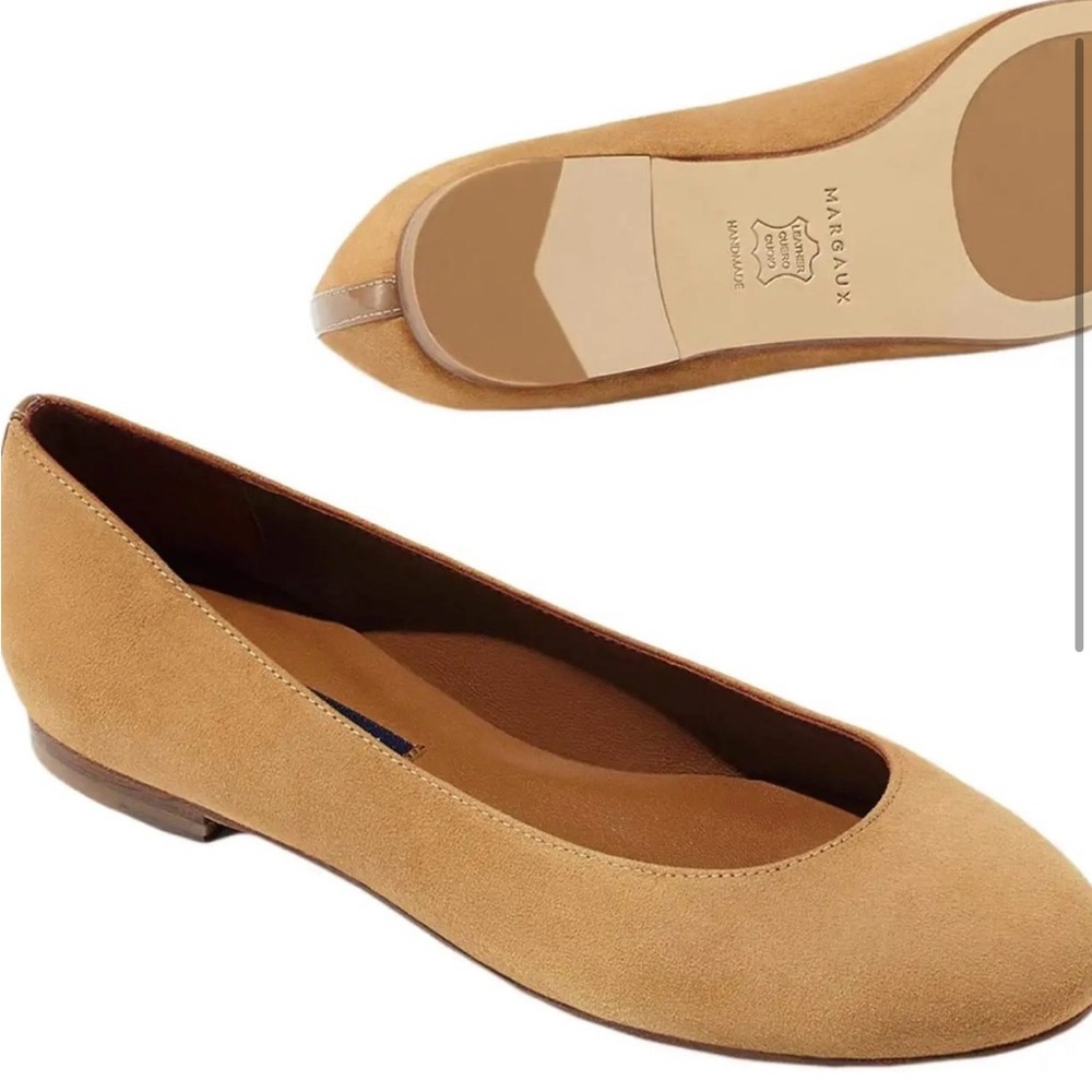 Margaux Classic Ballet Flats | Tan Suede, size 43 DISCONTINUED